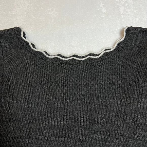 Roz & Ali Scalloped Neckline Bell Sleeve Bodycon Dress Size Small Party Holidays - Picture 4 of 10